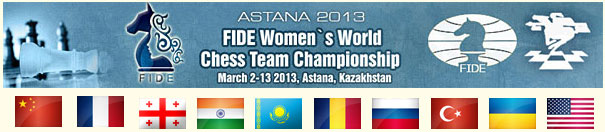 Baner Mundial Femenino por equipos en Astana