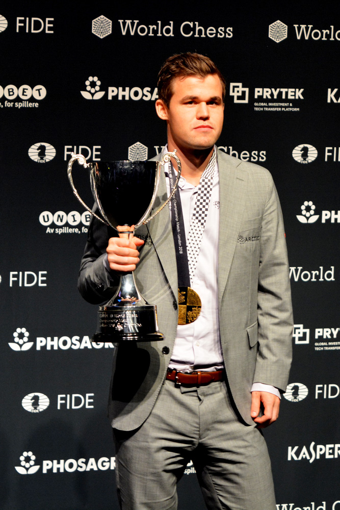 Magnus Carlsen, Campeón del Mundo de Ajedrez 2018 | Foto: Patricia Claros
