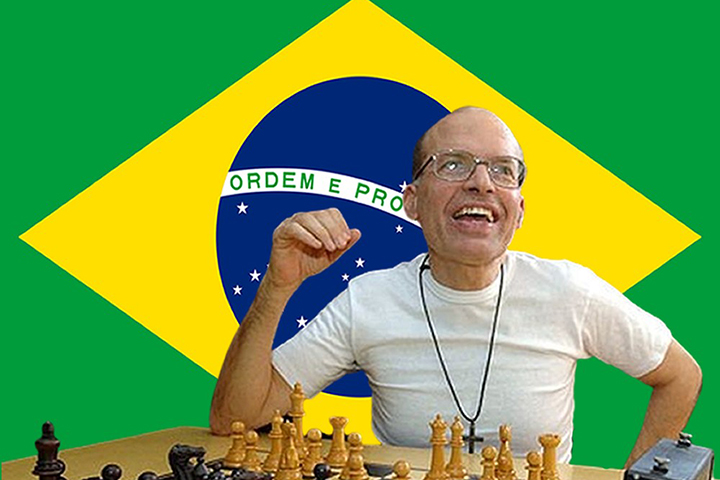 O Campeão do Floripa Chess Open 2023, GM Alan Pichot. A partida