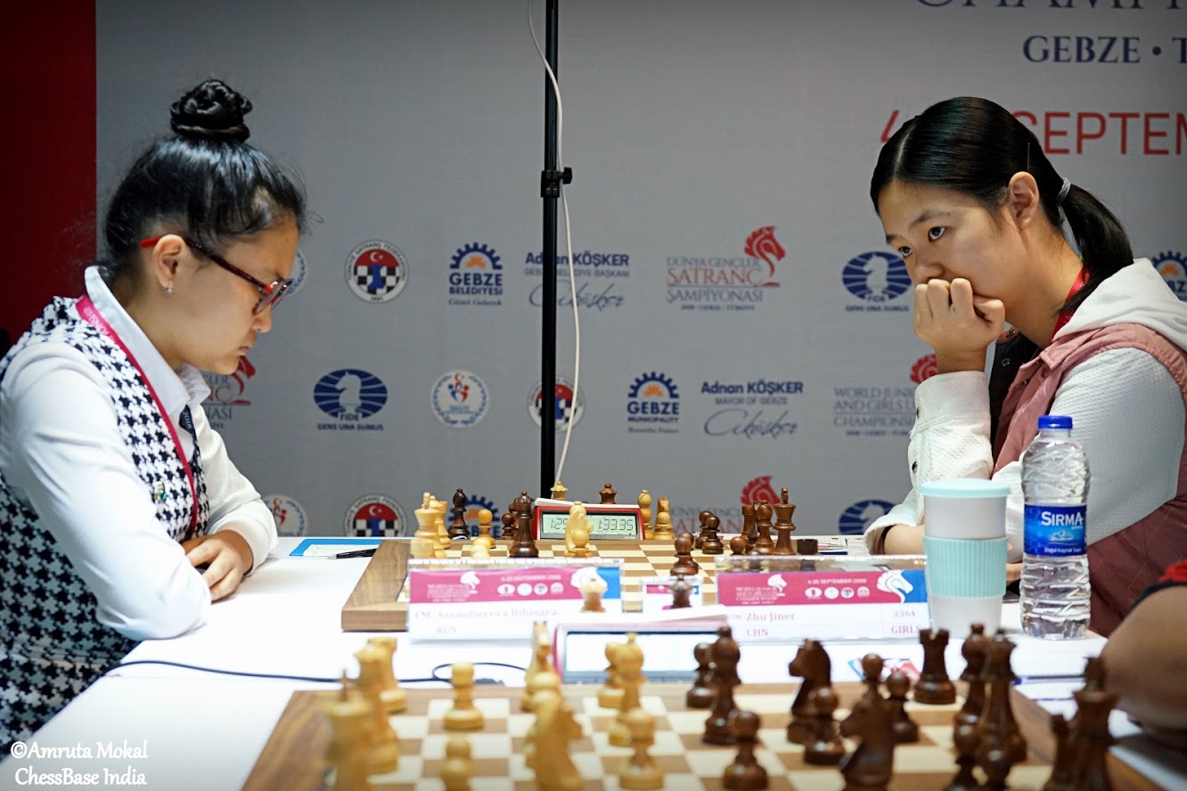 Zhu Jiner derrotó a Bibisara Assaubayeva | Foto: Amruta Mokal