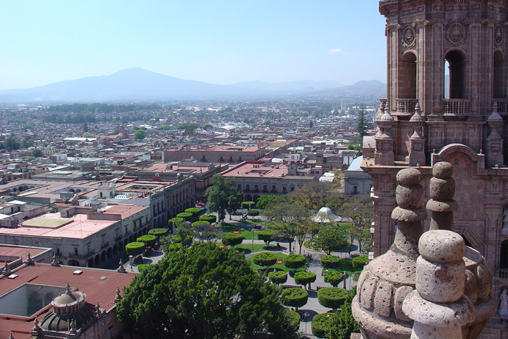 Vista desde la torre de la catedral de Morelia