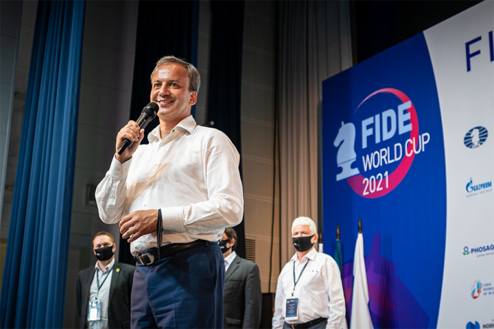 Arkady Dvorkovich, presidente de la FIDE | Foto: Eric Rosen