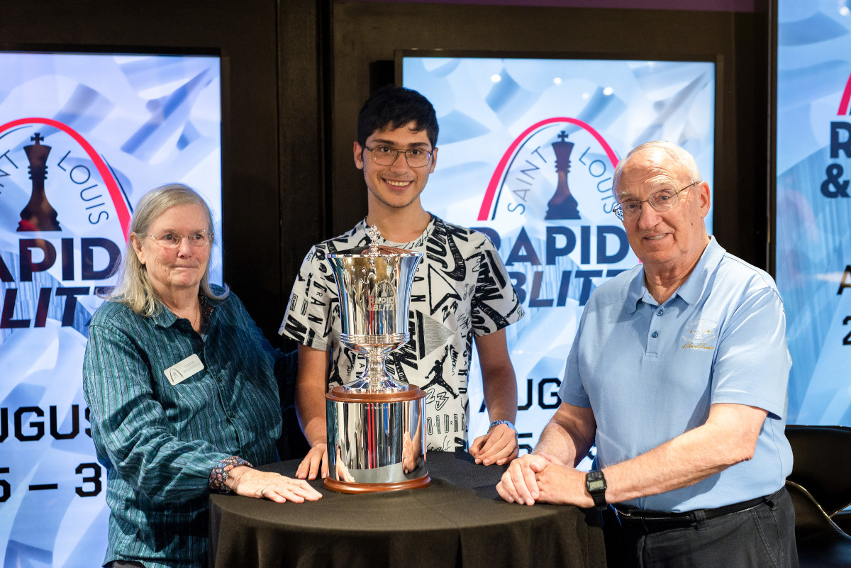 Alireza Firouzja, Jeanne Sinquefield, Rex Sinquefield