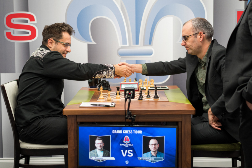 Levon Aronian vs. Leinier Domínguez | Foto: Lennart Ootes