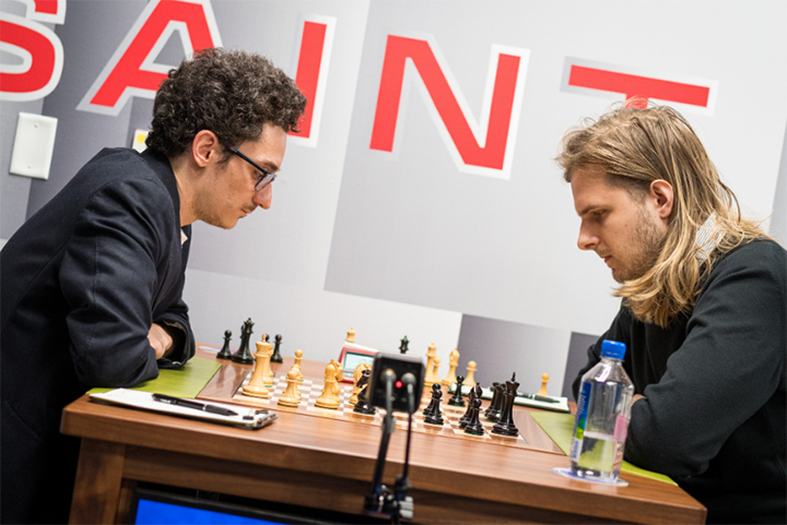 Fabiano Caruana vs. Richard Rapport | Foto: Lennart Ootes