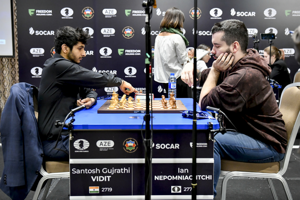 Vidit Santosh Gujrathi vs. Ian Nepomniachtchi | Foto: FIDE