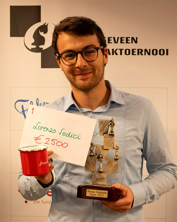 El campeón, GM Lorenzo Lodici (Italia, Elo 2537) | Foto: Frans Peeters