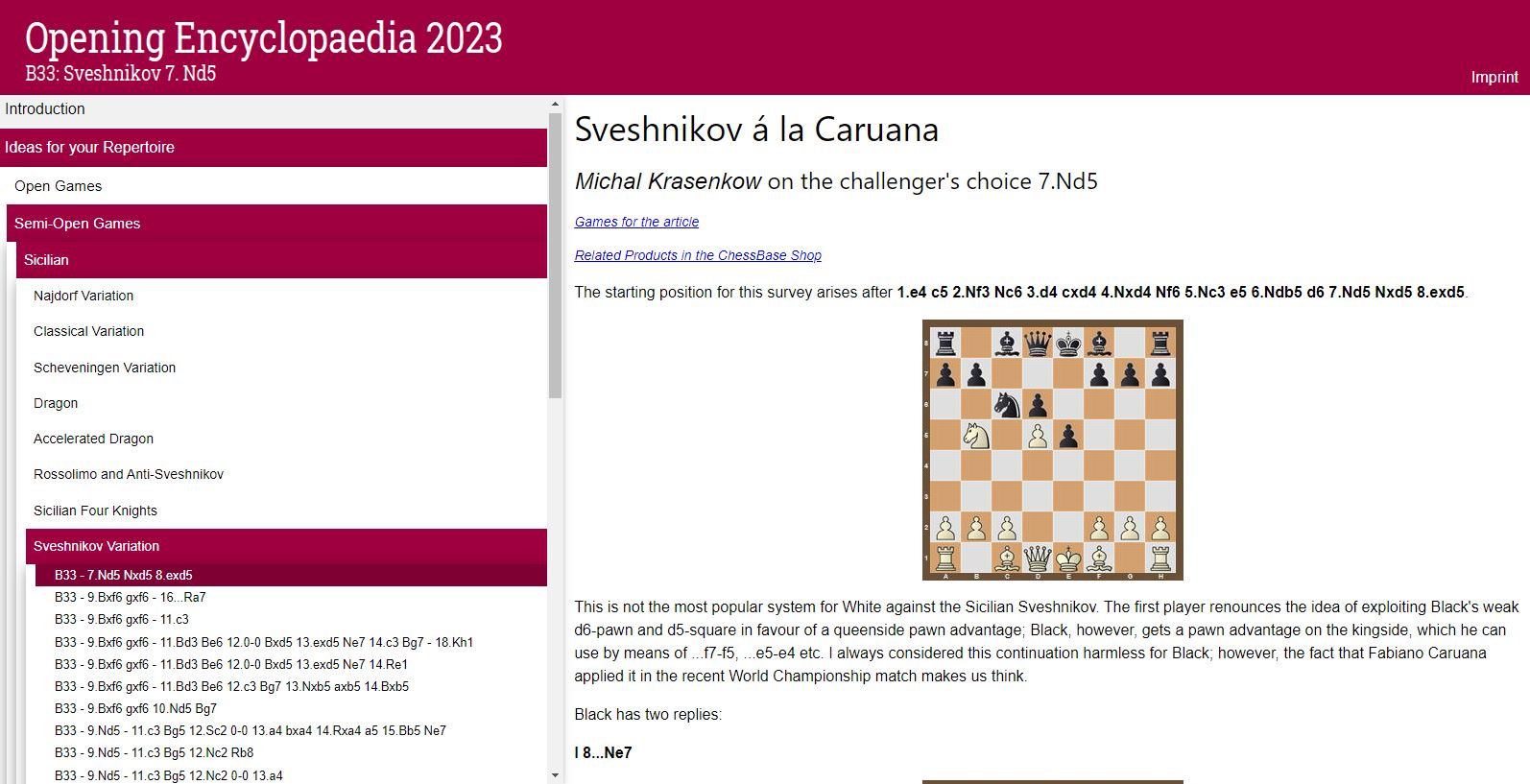 La Sveshnikov en plan Caruana