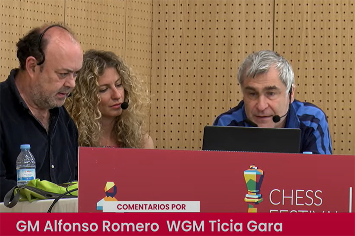 Romero, Gara e Ivanchuk analizando al partida 