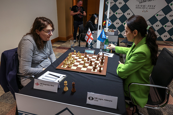 Nana Dzagnidze vs. Alexandra Kosteniuk  | Foto: Mark Livshitz