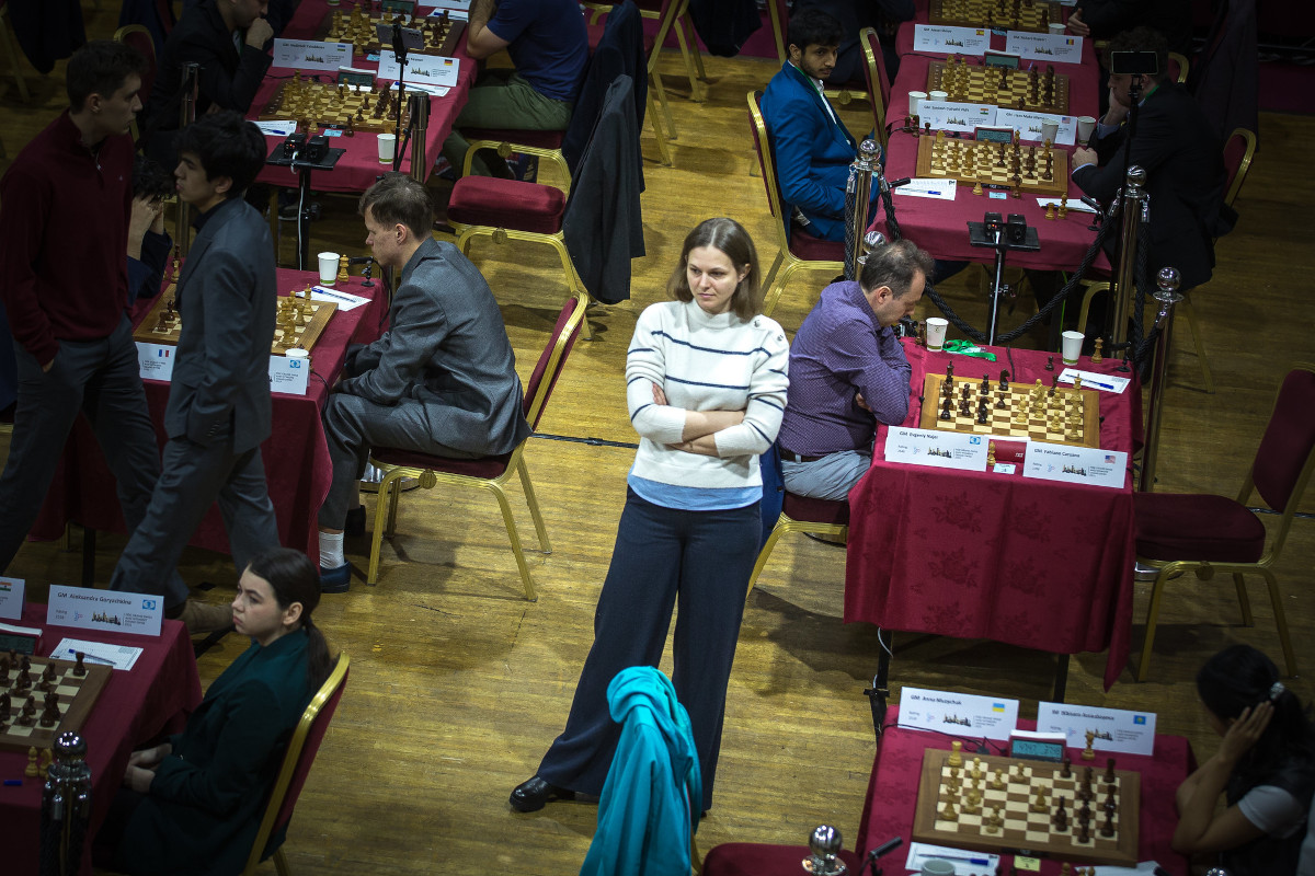 Anna Muzychuk encabeza la clasificación femenina tras las primeras seis rondas | Foto: Anna Shtourman