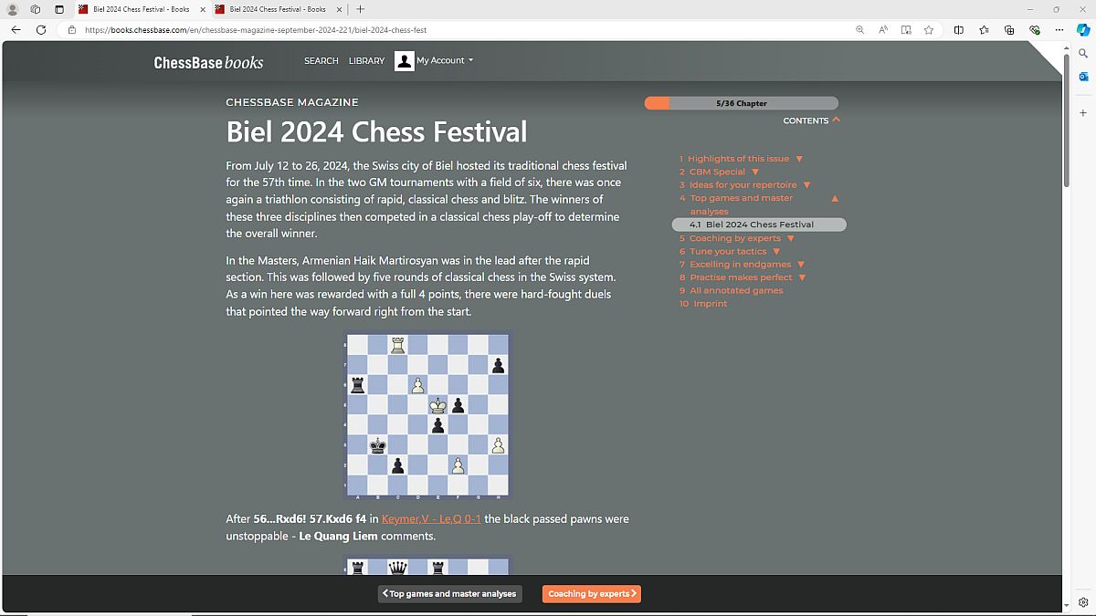 Biel Chess Festival - ChessBase Magazine no. 221