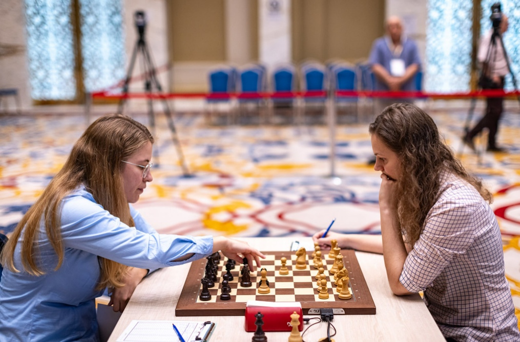 Stavroula y Anna | Foto: Anna Shtourman (FIDE)