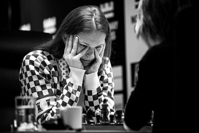 Anna Muzychuk encabeza la clasificación del torneo femenino | Foto: Stev Bonhage