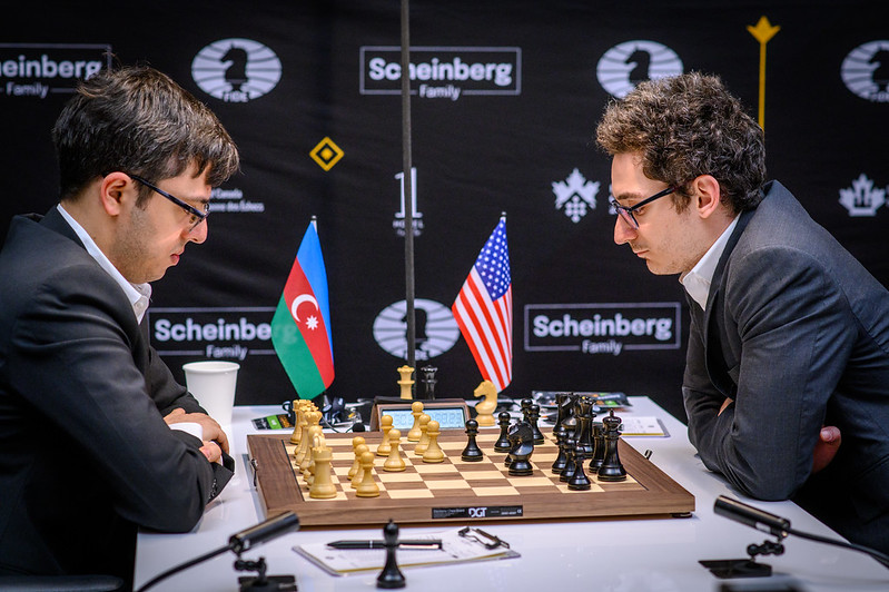 Abasov vs. Caruana  | Foto: Mihal Walusza (FIDE)