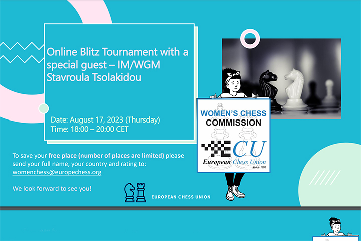 Torneo de ajedrez relámpago online ECU con Stavroula Tsolakidou | ChessBase