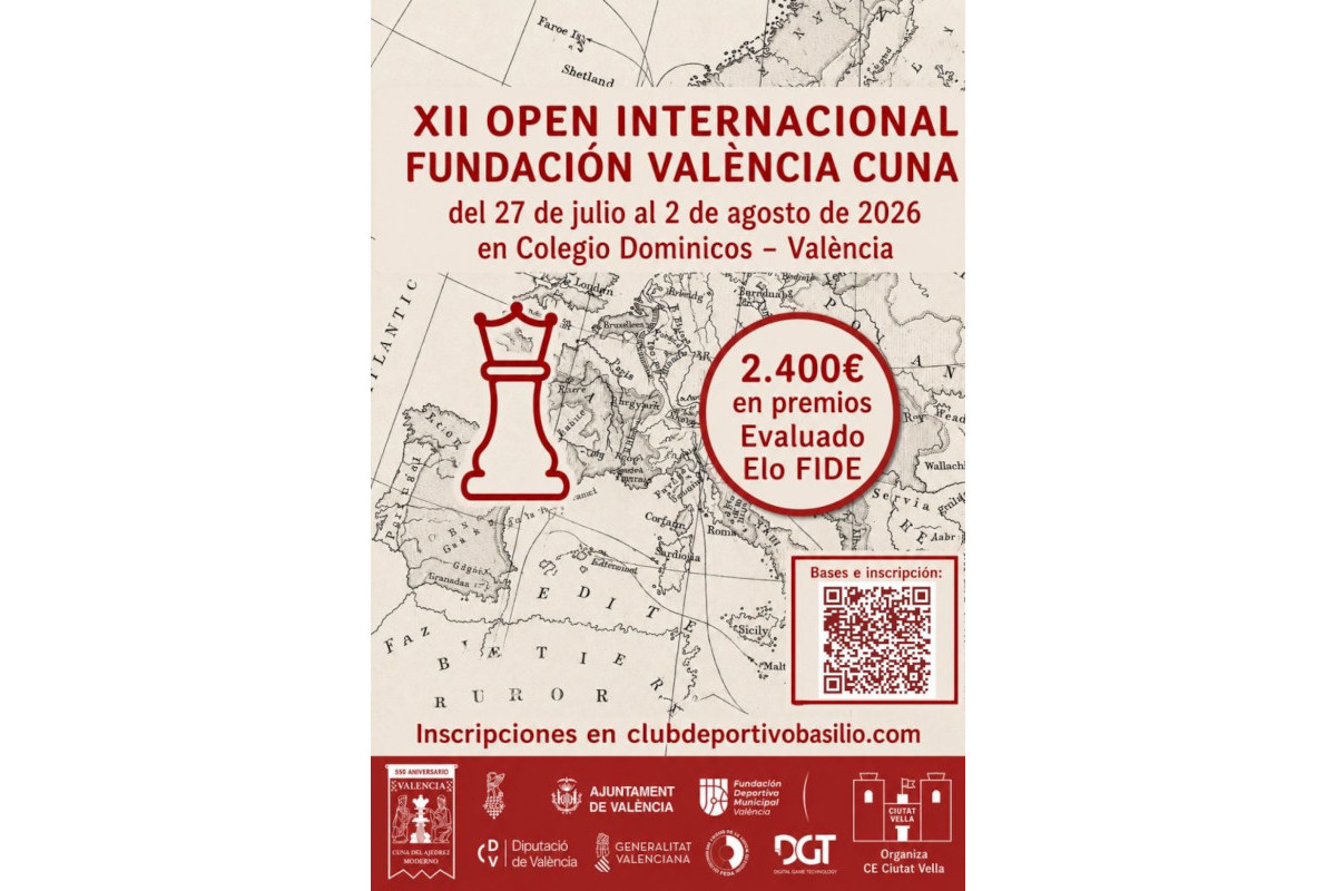 Chess news — Presentación del XII Open Fundación Valencia Cuna del Ajedrez Moderno